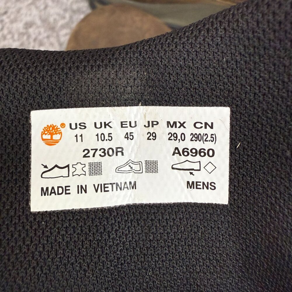 ✅Mens 11 Timberland Mt. Maddsen Hiking Boots Brown Leather Mid Waterproof Shoes - Picture 2 of 12
